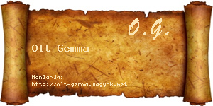 Olt Gemma névjegykártya